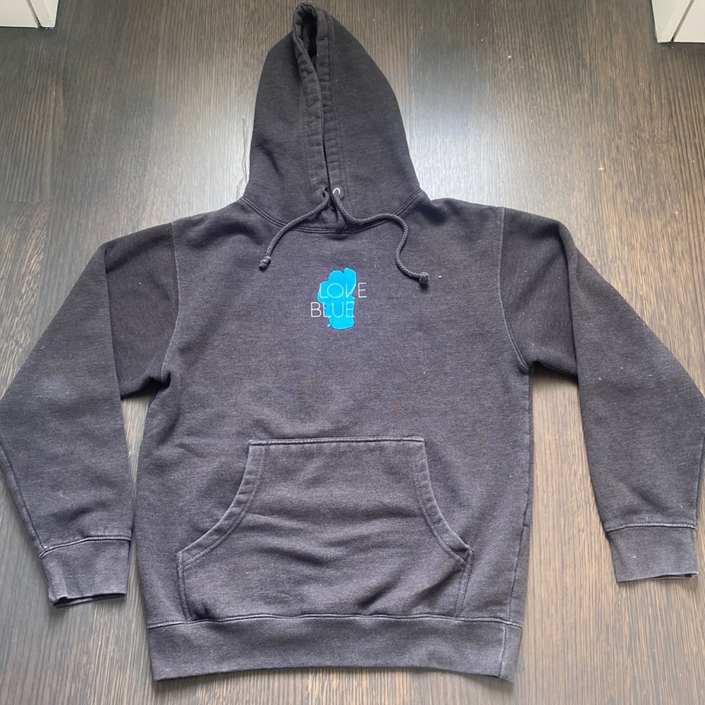 LAKE TAHEO GREY HOODED SWEATSHIRT WITH DRAWSTRING SMALL